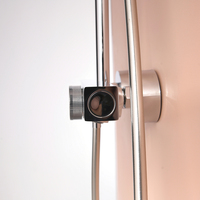 Haut de gamme luxe exposés mural chrome pluie salle de bain thermostatique ensemble de douche