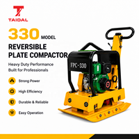 Compacteur à plaques vibrantes FPC-330, compacteur manuel portable, machine de compactage du sol robuste pour la construction