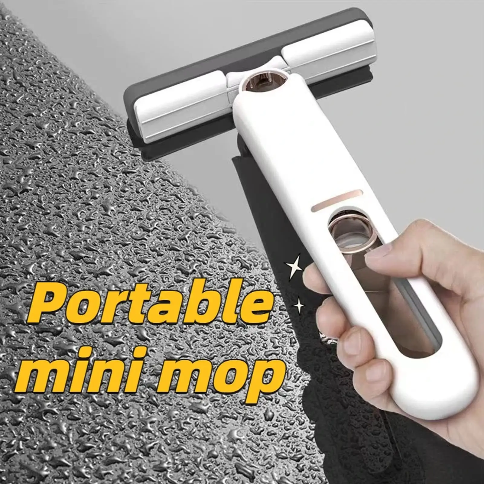 FS584 portatile lavabile a mano Desktop pulitura pieghevole Mini Mop Mini spugna Mop per finestra, pavimento, parete, piastrelle, auto, Desktop