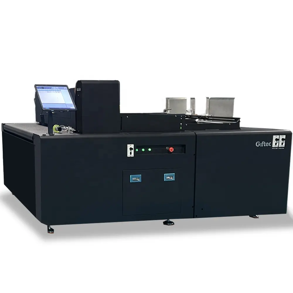 Giftec Imprimante à un passage Imprimante numérique à jet d'encre à passage unique pour colis Machine d'impression de carton avec alimentation automatique pour gobelets en papier