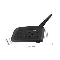 2026 Headset Interkom Helm Motor V6 Plus Baru Nirkabel Tahan Air Stereo untuk Komunikasi Audio Pengendara Motor