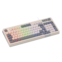 K12-Clavier de joueur filaire RGB 98 touches, design à membrane ergonomique USB, clavier numérique de bureau en plastique pour ordinateur portable, nouveau