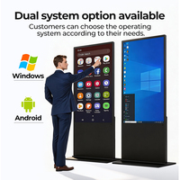 Pantallas LCD Publicitarias Grandes con Soporte de Piso, Software Reproductor de Video Vidmate, Kiosco con Pantalla Táctil, Señalización Digital