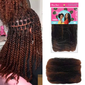 Extensions de cheveux au crochet 12 pouces 100g Ghana Curl, cuticules alignées, souples, <span class=keywords><strong>Afro</strong></span> Kinky <span class=keywords><strong>Twist</strong></span>, 4CW <span class=keywords><strong>Afro</strong></span> Kinky Braids, Dreadlocks brutes en vrac - Product Image 1