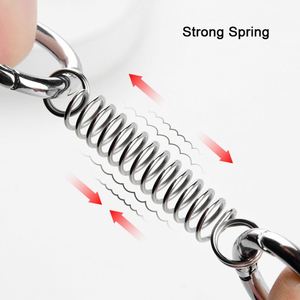 Retro Style Simple Strong Carabiner Shape Spring <b>Keychain</b> Key Chain Ring Keyring Keyfob Key Holder - Product Image 4
