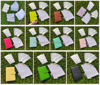 Carnet personnalisé A6 en cuir PU, classeur de budget, système de planification budgétaire avec enveloppes à fermeture éclair pour la gestion du budget