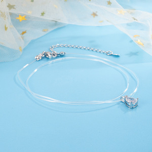 Collar de Plata Ley 925 al por Mayor con Dije Personalizable Placa Lisa Cadena Fina para Mujer Mayorista Grabable - Product Image 1