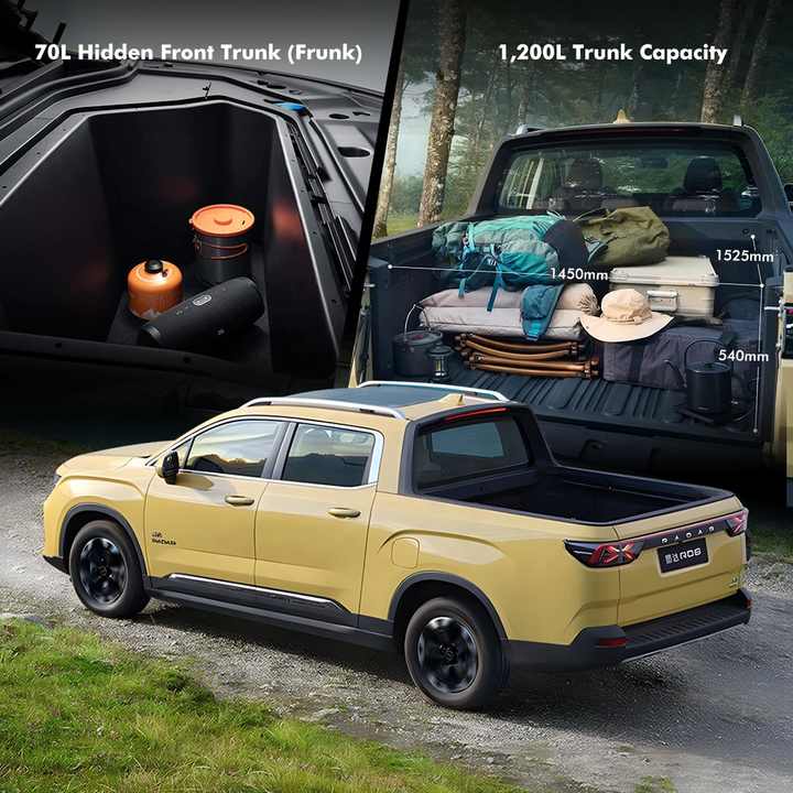 All New Radar Rd6 2026 5 Seats 4Wd Geely Ev Car Pickup for Adults ...