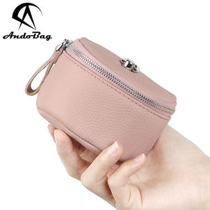 กระเป๋าใส่เหรียญน่ารัก AndoBag สำหรับผู้หญิง, กระเป๋าสตางค์ขนาดเล็กพกพาสะดวก ทำจากหนังแท้, กระเป๋าเก็บของเรียบง่ายทันสมัย รุ่น 1818 - Product Image 1