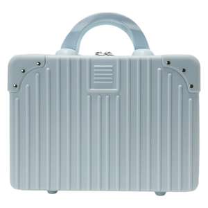 Mini trousse à cosmétiques sélectionnée en matériau ABS/PC, légère (0,6 kg), avec fermeture éclair, poignée souple, couleur unie, pour rangement domestique - Product Image 2