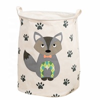 Panier à linge pliable personnalisé écologique en coton et lin, imperméable, pour le rangement du linge, sac de rangement pour la chambre d'enfant, pour la salle de bain