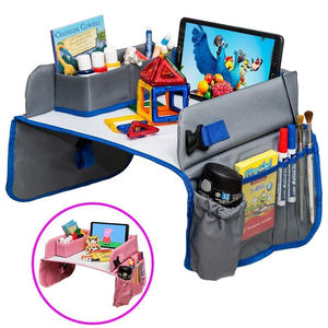 Bandeja de Viaje para Niños de Poliéster 600D con Tablero de Borrado en Seco, Soporte para Tablet Anticaídas, Bandeja de Viaje para Escritorio para Viajes en Auto - Product Image 3
