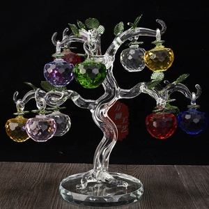 Vente en gros de <span class=keywords><strong>pommier</strong></span> en cristal K9, ornement artificiel de <span class=keywords><strong>pommier</strong></span> en verre coloré pour la décoration CHD-02A - Product Image 5