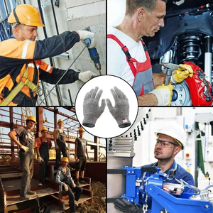 Gants anti-coupure en promotion GMG gris noir HPPE EN388 ANSI Niveau 5 de protection contre les coupures Gants de travail de sécurité résistants aux coupures - Product Image 4