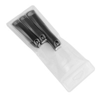 Ensemble de coupe-ongles - Outils de manucure, ciseaux à ongles de grande taille avec coupe angulaire, coupe-ongles domestiques portables dans un sac en PVC