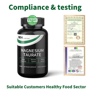 Cápsulas de Taurato de Magnesio Veganas 100% a Base de Plantas, Cumplen con las Normas de la UE, Marca Vegana, Etiquetas Personalizadas Multilingües - Product Image 5