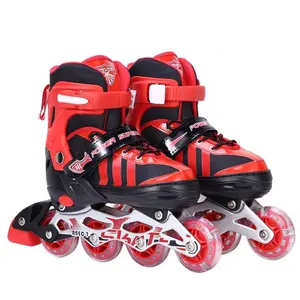 Top Quality Tamanho Ajustável Patins Combo Set Rolo Piscando Para Crianças