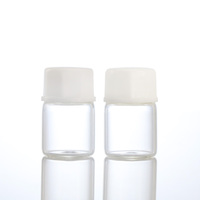 Botol sampel kaca Amber kecil 2ml dengan tutup bambu botol kaca kecil untuk minyak esensial dengan tutup sekrup bambu