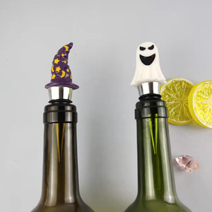 Halloween Witch Hat <b>Wine</b> <b>Stopper</b> Reusable Bottle Seal Holiday Gift Plastic Top Notch Cap Cork Simple Style - Product Image 1