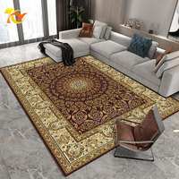 Tapis moderne en velours polyester fabriqué à la machine pour salon, chambre à coucher, salle à manger, bureau à domicile - Couleur personnalisable