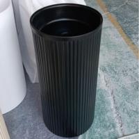 Lavabo sur pied en pierre artificielle de luxe au design moderne, surface solide, lavabo haut de gamme, lavabo autoportant pour hôtel