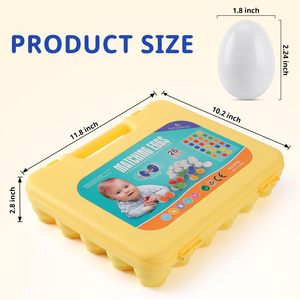 Alphabet de Pâques Jeu de <span class=keywords><strong>Bingo</strong></span> Montessori pour Enfants, Matching Motricité Fine, Lettres Assorties, Oeufs en Plastique, 26 Pièces - Product Image 4