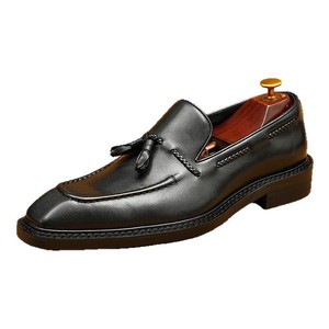 Nouveaux Mocassins d'Affaires pour Hommes 2026 en Cuir Véritable Style Britannique à Bout Carré et Franges – Mocassins de Luxe de Créateur en Cuir Élégant - Product Image 5
