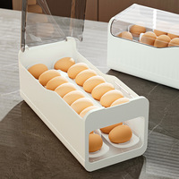 Boîte de rangement pour œufs, couvercle rabattable blanc, organisateur pour porte latérale de réfrigérateur, capacité de 24 œufs, conteneur en plastique de qualité alimentaire