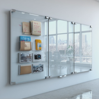 Tableau blanc en verre sur mesure, disponible avec logo, fixation murale, magnétique, directement de l'usine