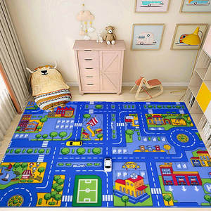 Morbido tappetino per sala giochi per bambini tappeto educativo per il traffico stradale tappeto per gattonare per bambini - Product Image 1