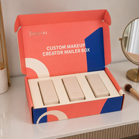 Boîte d'expédition en carton ondulé E-Flute brillant personnalisée avec logo pour l'expédition et la vente au détail de maquillage