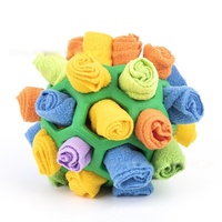 Jouet pour chien Snuffle Ball : Puzzle interactif pour cachettes, balle en peluche pour l'enrichissement et le divertissement anti-ennui