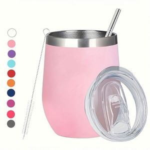 Mug Sport Isotherme en Acier Inoxydable 304 de 12 oz au Design Moderne, Isolation Thermique 6 Heures, Couvercle Pliable Portable, Résistant à l'Ébullition - Product Image 1