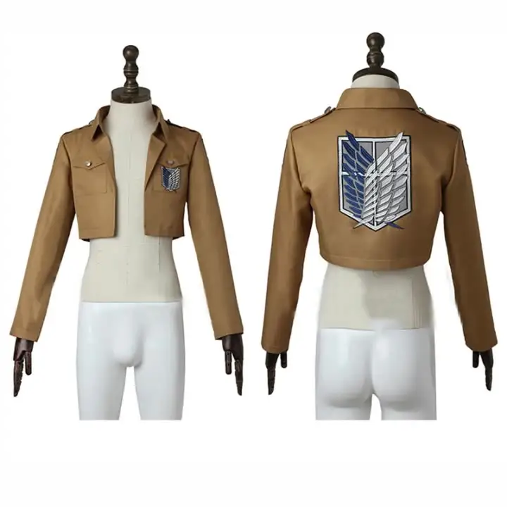 Cosstars Attack on Titan AOT Anime Denim Hoodie Jacket Adult Cosplay Jeans Coat 