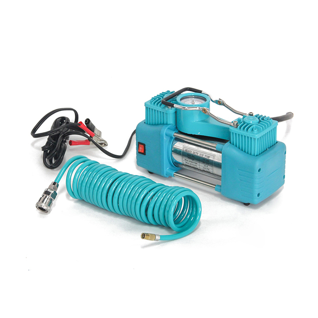 Hot Sale Portable Double Cylinder Tyre Inflator DC 12v Rapid Tire Inflator with LED Emergency Light Car Air Compressor Pump