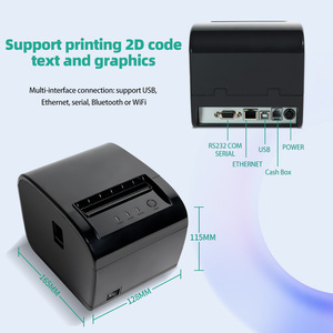 Xincode Máy in hóa đơn nhiệt chất lượng cao 80mm Máy in POS với máy cắt tự động, 260 mm/giây cho nhà bếp doanh nghiệp nhỏ tương thích - Product Image 3
