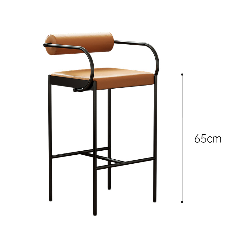 65 sit high jambe noire orange