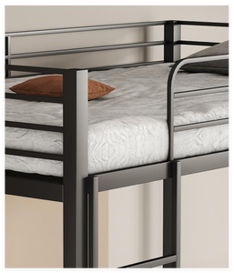 Literas Metálicas Triples de Fácil Montaje con Barandillas de Seguridad para Adultos, Venta al por Mayor Directa de Fábrica China, Ideales para Dormitorios de Hostales - Product Image 5