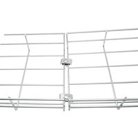 Plateau en treillis métallique galvanisé 300x75mm robuste pour gestion de câbles aériens de dessus de baie de serveur, support principal
