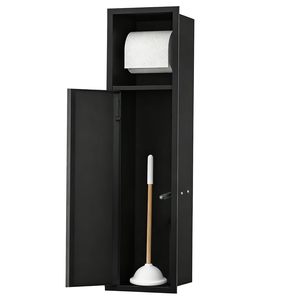 Portarrollos de Papel Higiénico de Acero Inoxidable 304, Portarrollos de Papel Higiénico Empotrado para <span class=keywords><strong>Baño</strong></span> y Cocina con Almacenamiento - Product Image 1