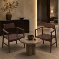 Ensemble de table à thé personnalisable en placage de noyer, fauteuils de salon à dossier haut, chaises d'appoint pour salon