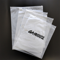 Sacs en plastique à fermeture éclair givré sac d'emballage de vêtements LdPE Plastik logo cosmétique clair