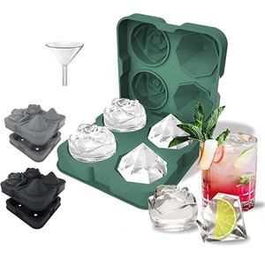Food Grade Silicone Mold Easy Release Rose Diamond Shape 4 Cavity for Ice <b>Cream</b> - Product Image 1