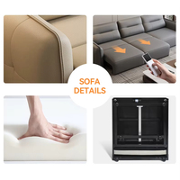 Ensemble de canapés sectionnels 3 places en cuir italien Micro tissu Télécommande électrique Glide Extensible Canapé inclinable Canapé