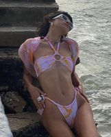 Carvico Traje de baño Bikini amigable Estampado lindo Niñas Traje de baño y ropa de playa Mezcla de nylon de alta calidad Spandex Bikini Mujer