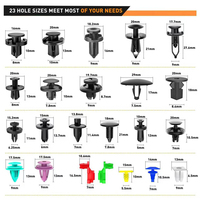 725 pièces/boîte, 23 types de clips de fixation en plastique pour voiture, ensemble de rivets de retenue à pousser pour carrosserie, pare-chocs, garnitures de porte et panneaux