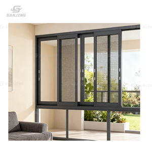 Fenêtres coulissantes en aluminium noir modernes sur mesure à double vitrage Verre Low-E Fenêtre <span class=keywords><strong>coulissante</strong></span> en aluminium Moustiquaire Fenêtre <span class=keywords><strong>coulissante</strong></span> - Product Image 3