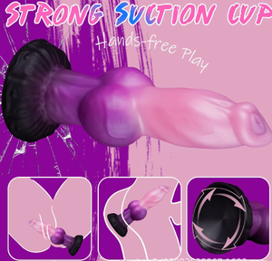 Canavar hayvan kalın fantezi Alien köpek düğümlü yapay <span class=keywords><strong>penis</strong></span> vantuz büyük silikon Anal Plug g-spot yumuşak kadınlar ve erkekler için - Product Image 6