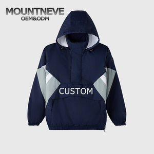 Pull à capuche personnalisé <span class=keywords><strong>vintage</strong></span> pour hommes veste de <span class=keywords><strong>basket</strong></span>-ball Hip Hop de <span class=keywords><strong>moto</strong></span> coupe-vent Patchwork Logo de couleur pour l'hiver - Product Image 2