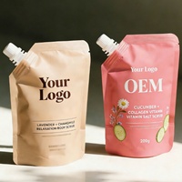 Bolsa Cosmética Desechable Personalizada, Bolsa con Boquilla de PE de 60 ml, Bolsa de Viaje para Loción, para Rímel y Mascarilla Facial, Impresión por Grabado, Color Personalizado